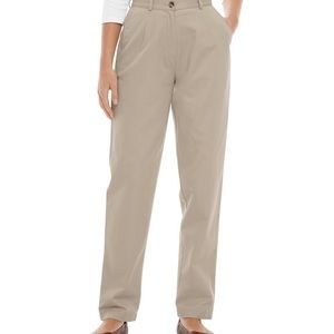 LL Bean khaki highwaisted pants